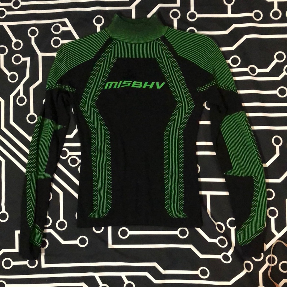 MISBHV green top cyberpunk raver cybergoth sci-fi